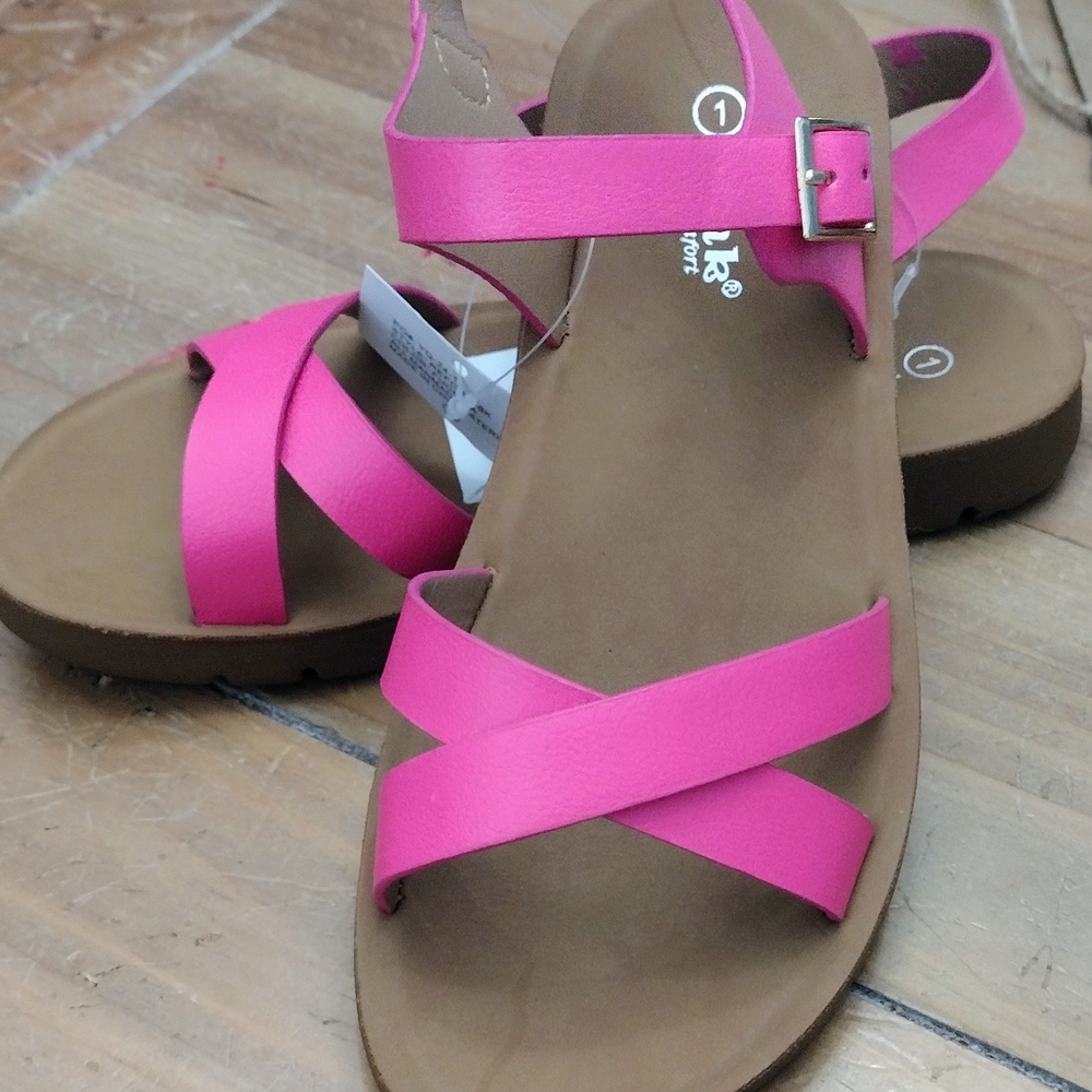 Link Bright Pink Kids Sandals NWT